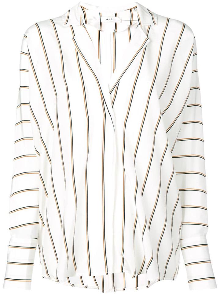 A.l.c. Striped Oversized Blouse - White