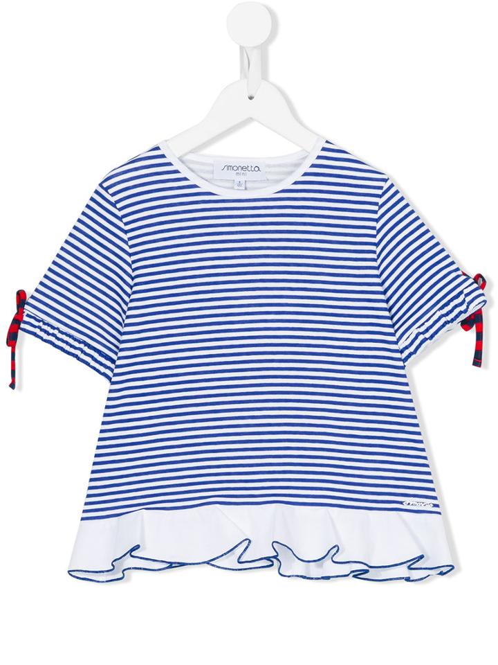 Simonetta - Frill Hem T-shirt - Kids - Cotton/polyamide - 2 Yrs, White