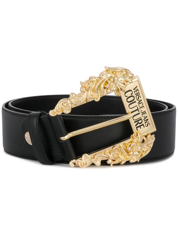 Versace Jeans Couture Oversized Buckle Belt - Black
