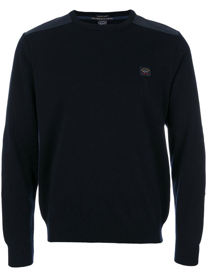 Paul & Shark - Branded Jumper - Men - Acrylic/virgin Wool - M, Blue, Acrylic/virgin Wool