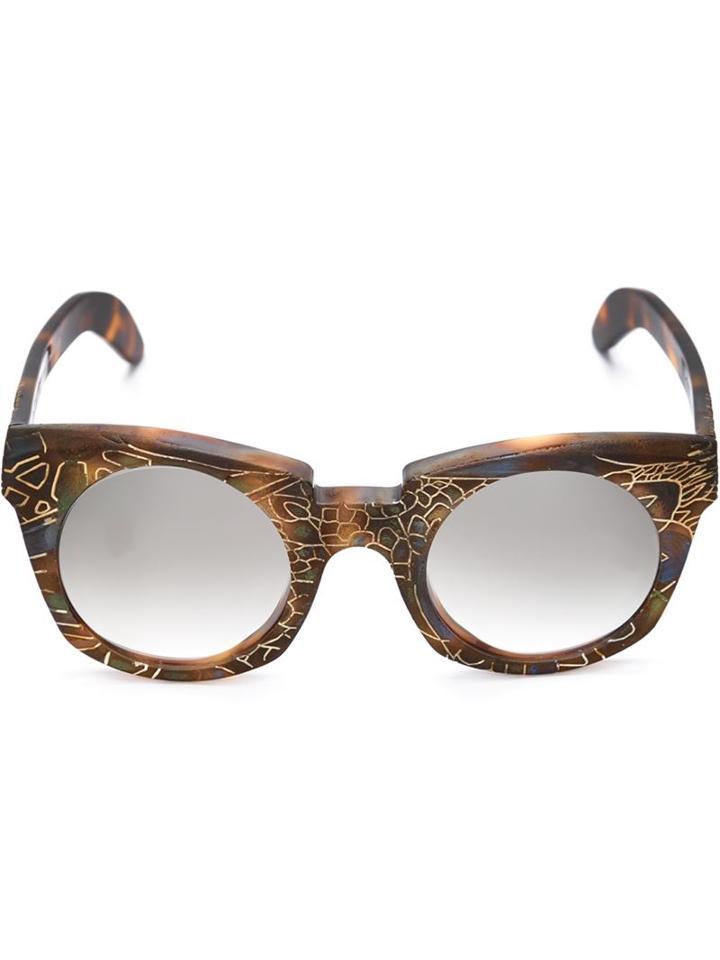 Kuboraum 'mask U6' Sunglasses, Adult Unisex, Brown, Acetate