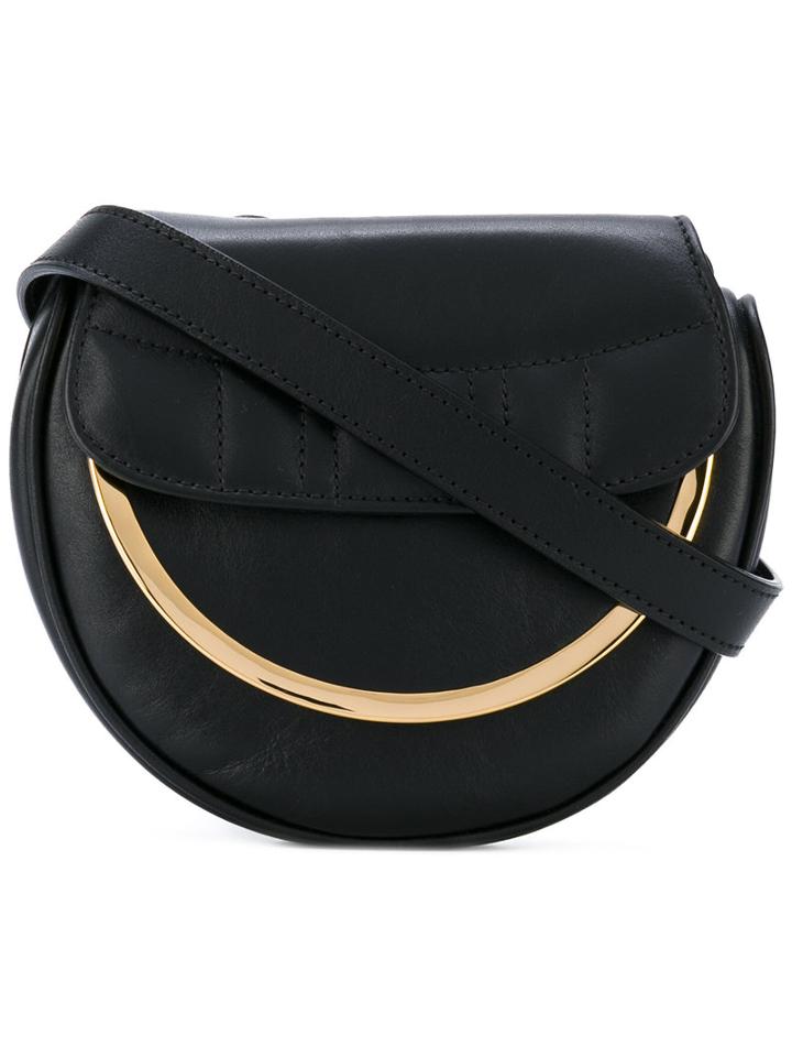 Me Moi - Hobo Crossbody Bag - Women - Leather/metal - One Size, Black, Leather/metal