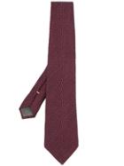 Canali Diagonal Knit Tie - Red