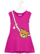 Moschino Kids Teddy Bear Dress, Girl's, Size: 12 Yrs, Pink/purple