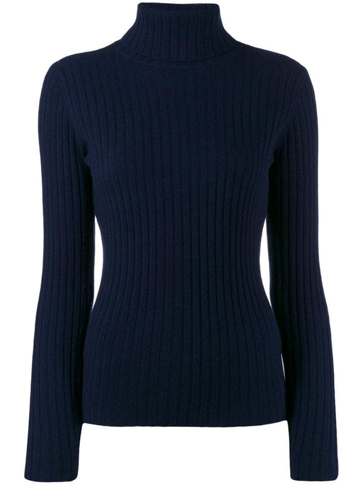 Allude Ribbed Sweatshirt - Blue