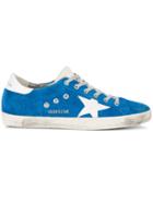 Golden Goose Deluxe Brand Electric Blue Suede Superstar Sneakers