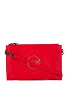 Versace Jeans Couture Logo Plaque Clutch - Red