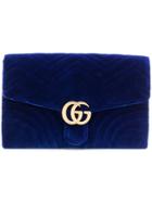 Gucci Gg Marmont Clutch - Blue