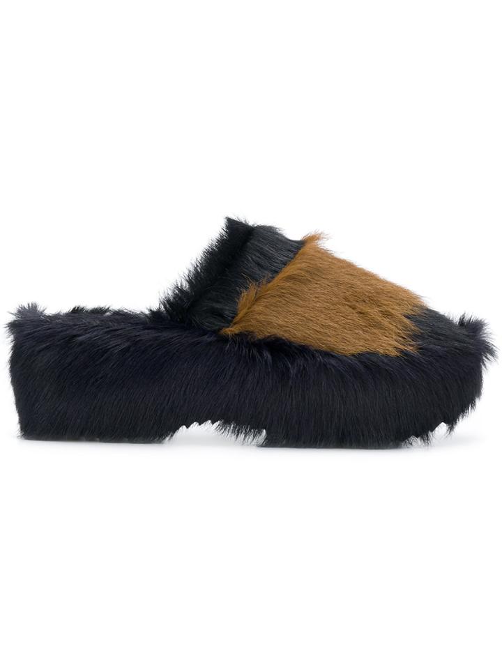 Marni Wedge Mules - Blue