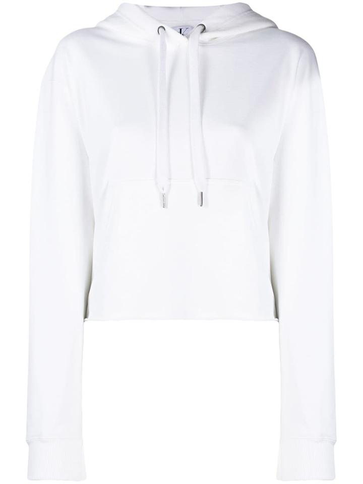 Calvin Klein Jeans Oversized Drawstring Hoodie - White