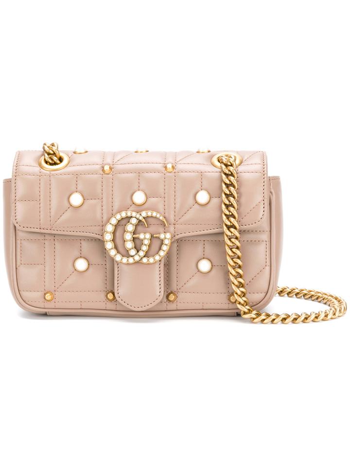 Gucci Gg Marmont Matelassé Shoulder Bag - Nude & Neutrals