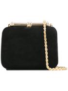 Loriblu Gold Chain Clutch Bag, Women's, Black, Suede