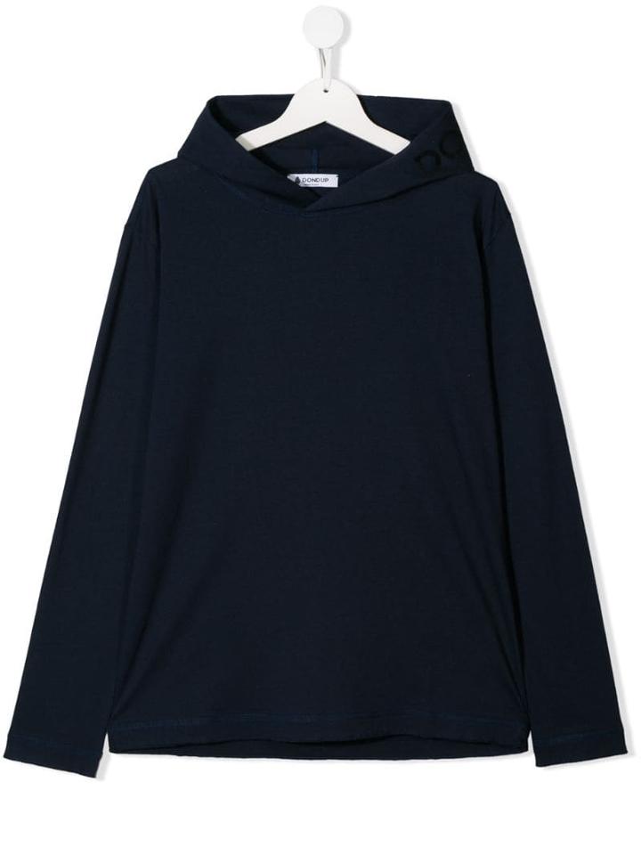 Dondup Kids Fine Knit Hoodie - Blue