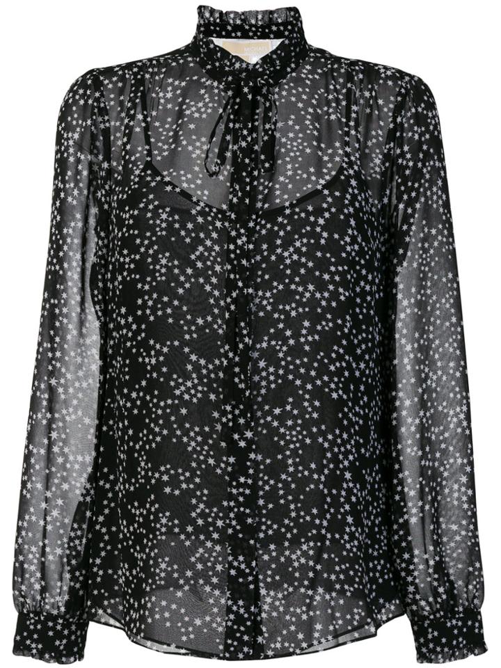 Michael Michael Kors Star Print Blouse - Black