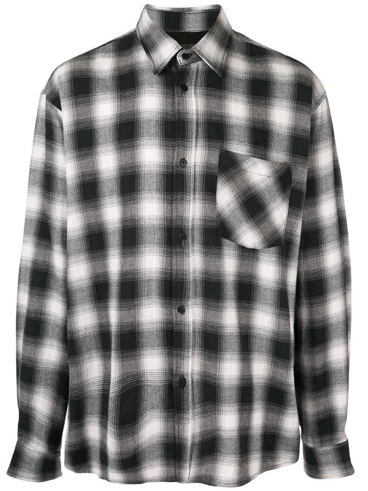 Andrea Ya'aqov Checked Print Shirt - Black