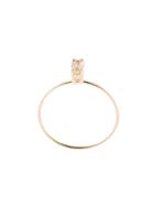 Natalie Marie 9kt Yellow Gold Tiny Marquise Rutilated Quartz Ring