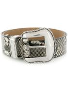 B-low The Belt Python-effect Belt - White