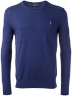 Polo Ralph Lauren Logo Patch Jumper, Men's, Size: Xl, Blue, Cotton/cashmere