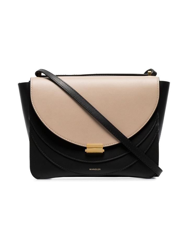 Wandler Black And Beige Luna Leather Shoulder Bag