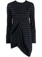 Chalayan Striped Print Knitted Top - Blue