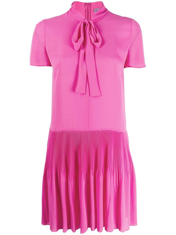 Red Valentino Red(v) Tied Neckline Mini Dress - Pink