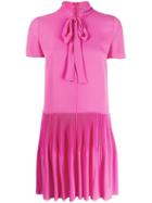 Red Valentino Red(v) Tied Neckline Mini Dress - Pink