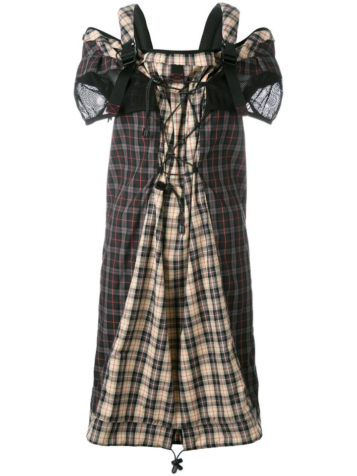 Maison Margiela Backpack Strap Tartan Dress - Black