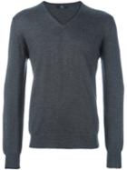 Fay V-neck Ribbed Sweater