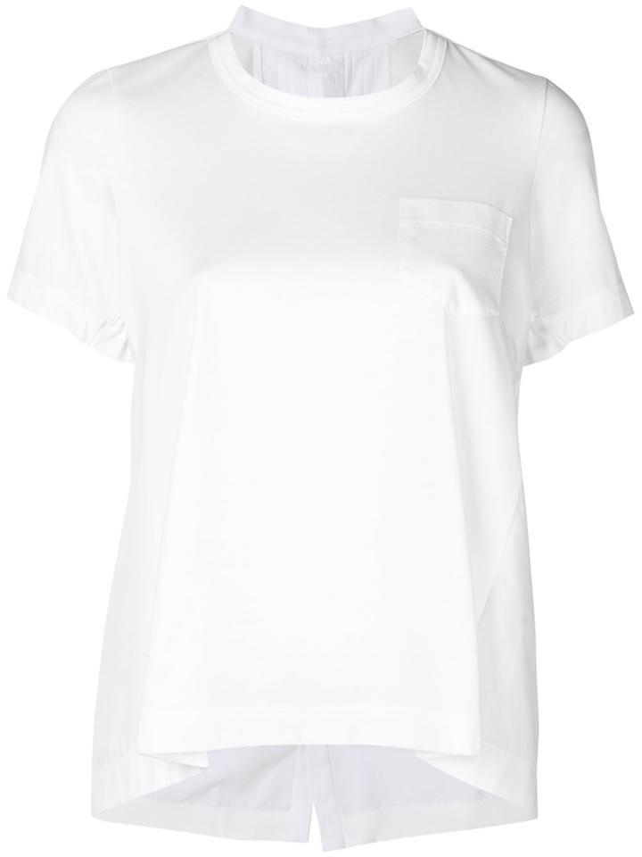 Sacai Scoop Neck T-shirt - White