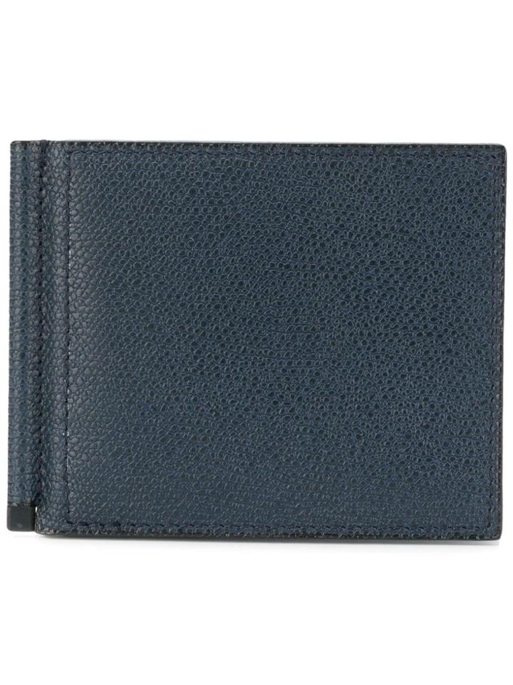 Valextra Hinged Cardholder - Blue