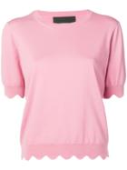 Marc Jacobs Scalloped Edges Knit Top - Pink