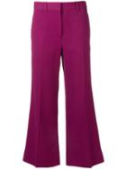 Victoria Beckham Cropped Trousers - Pink & Purple