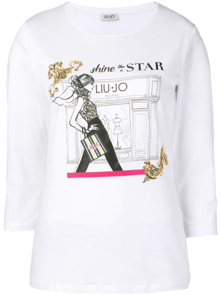 Liu Jo Graphic Print Sweatshirt - White