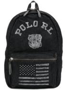 Polo Ralph Lauren Distressed Logo Print Backpack - Black