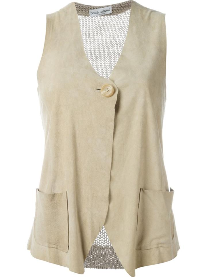 Dolce & Gabbana Vintage Knitted Back Vest - Nude & Neutrals