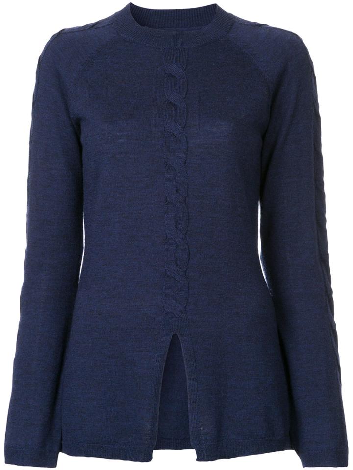 Onefifteen Twist Front Knitted Top - Blue