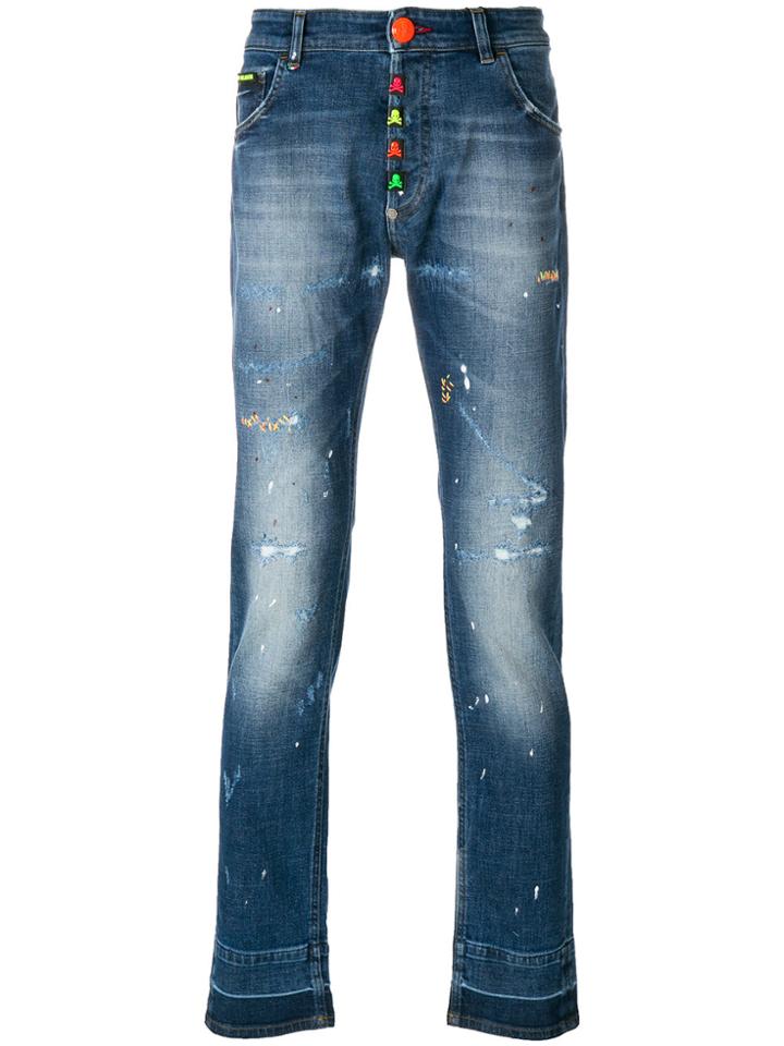 Philipp Plein Stop Me Jeans - Blue