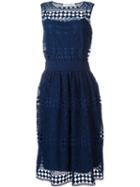 Philosophy Di Lorenzo Serafini Embroidered Lace Midi Dress, Women's, Size: 44, Blue, Cotton