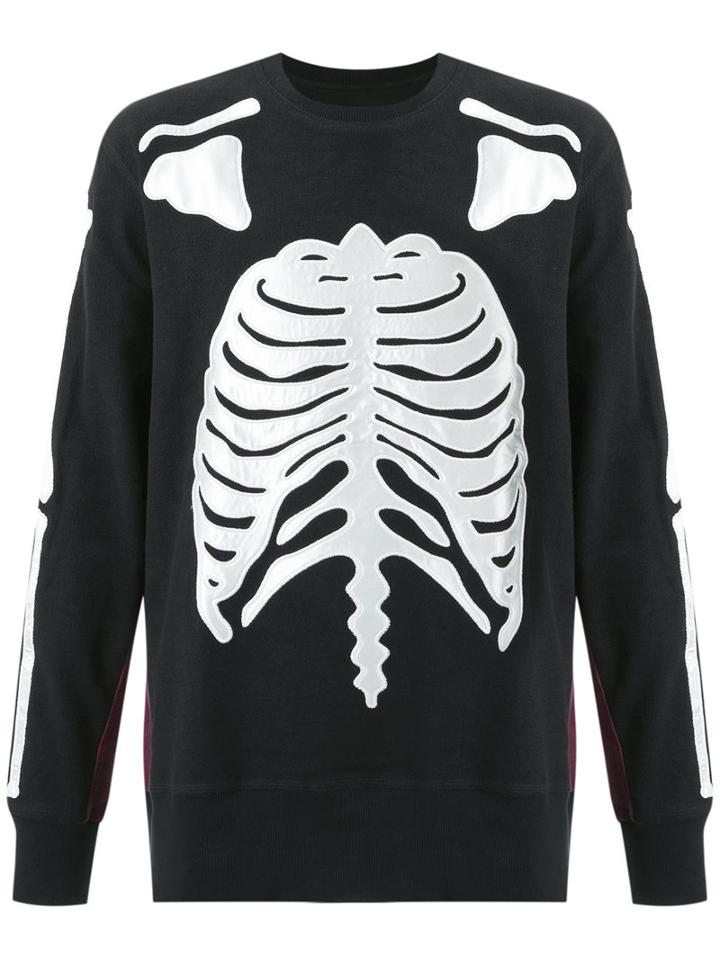 À La Garçonne - Skeleton Sweatshirt - Men - Cotton - G, Black, Cotton