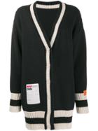 Heron Preston Contrast Trim V-neck Cardigan - Black