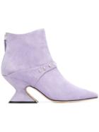 Dorateymur Sculpted Heel Boots - Pink & Purple