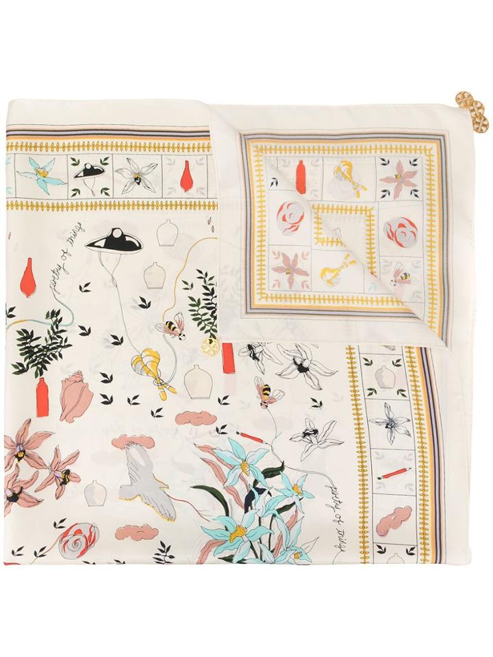 Tory Burch Sylvan Scarf - White