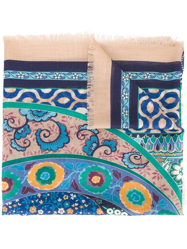Salvatore Ferragamo Mix Print Scarf, Women's, Silk/cashmere