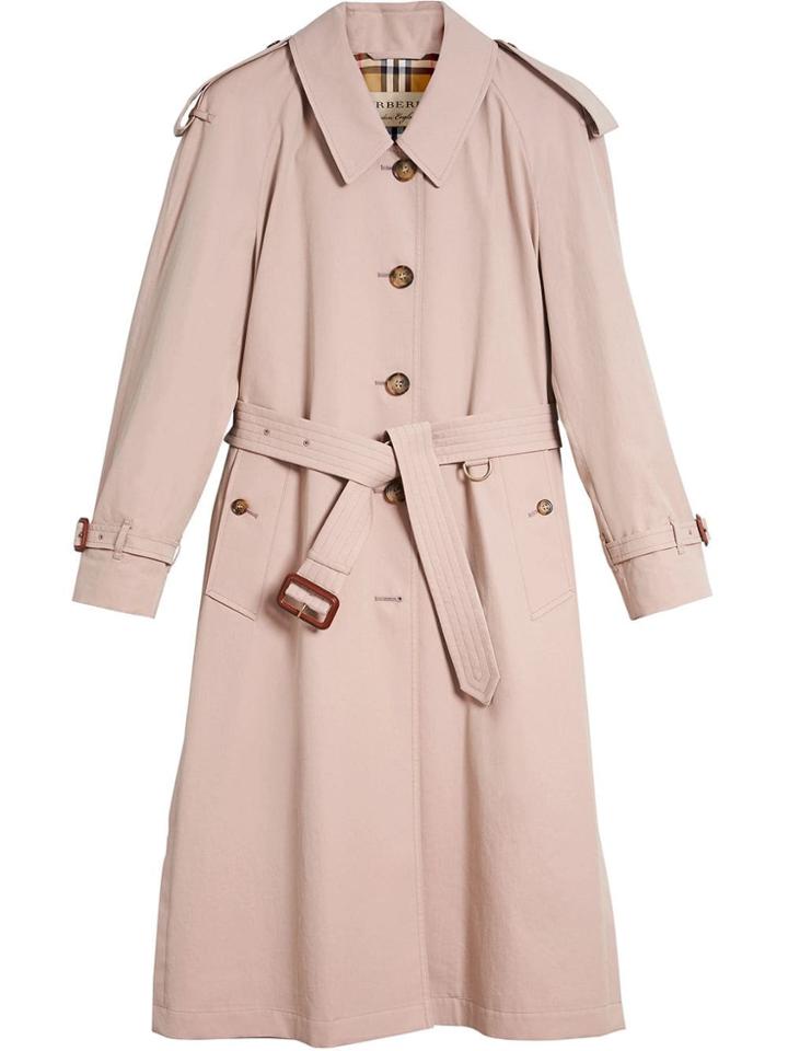 Burberry Side-slit Tropical Gabardine Trench Coa - Pink