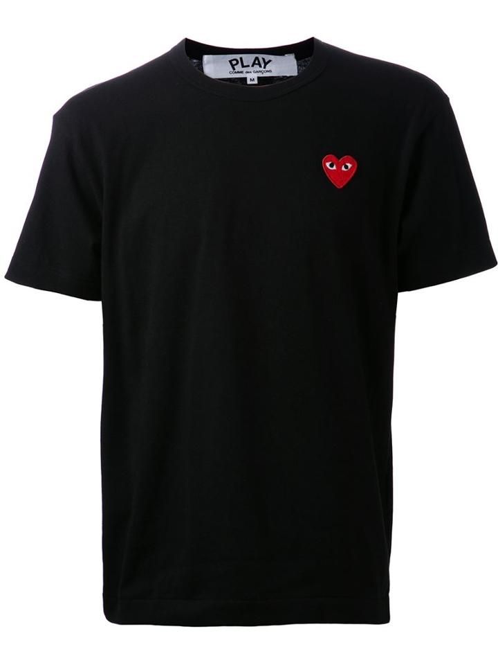 Comme Des Garçons Play Basic T-shirt, Men's, Size: S, Black, Cotton