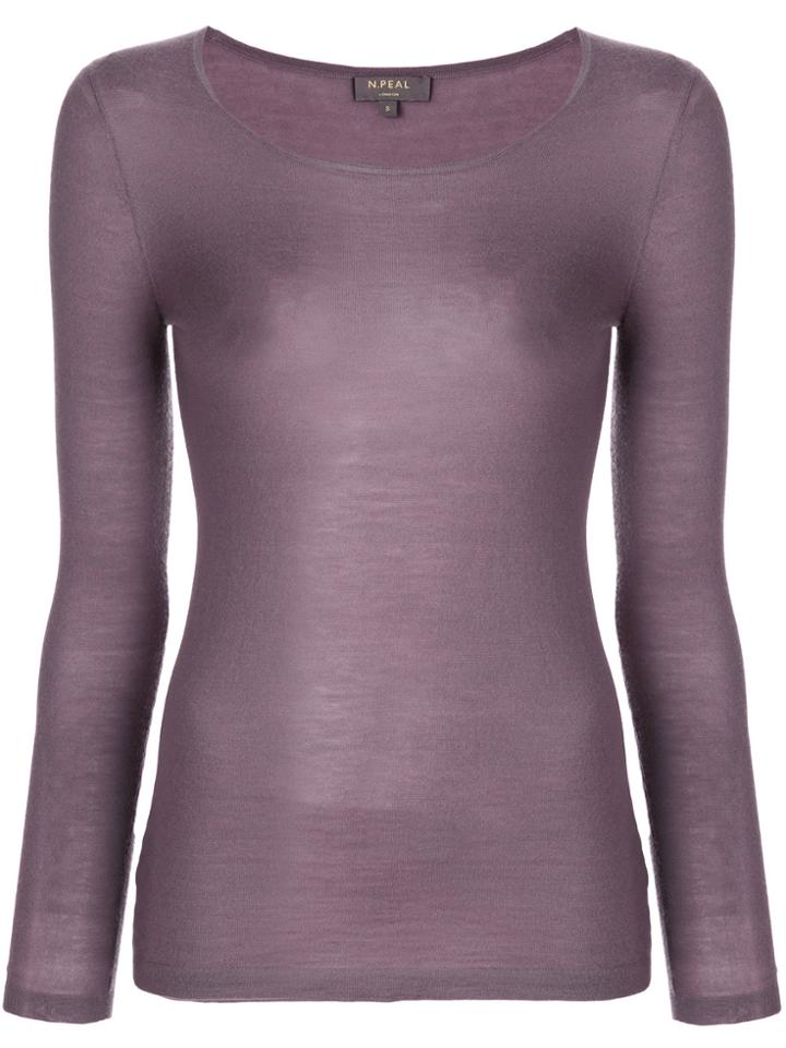 N.peal Superfine Round Neck Top - Grey