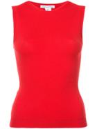 Oscar De La Renta Slim-fit Knitted Top - Red