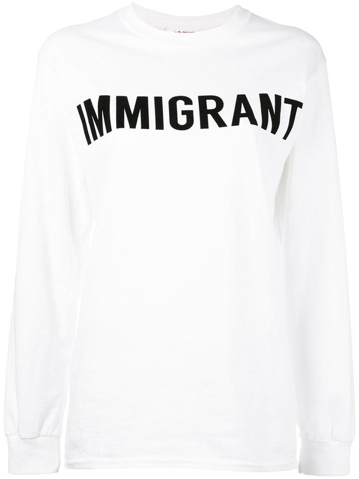 Ashish - 'immigrant' Sweatshirt - Women - Cotton - M, White, Cotton