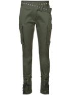 Monse Belted Lace-up Cuff Trousers - Green