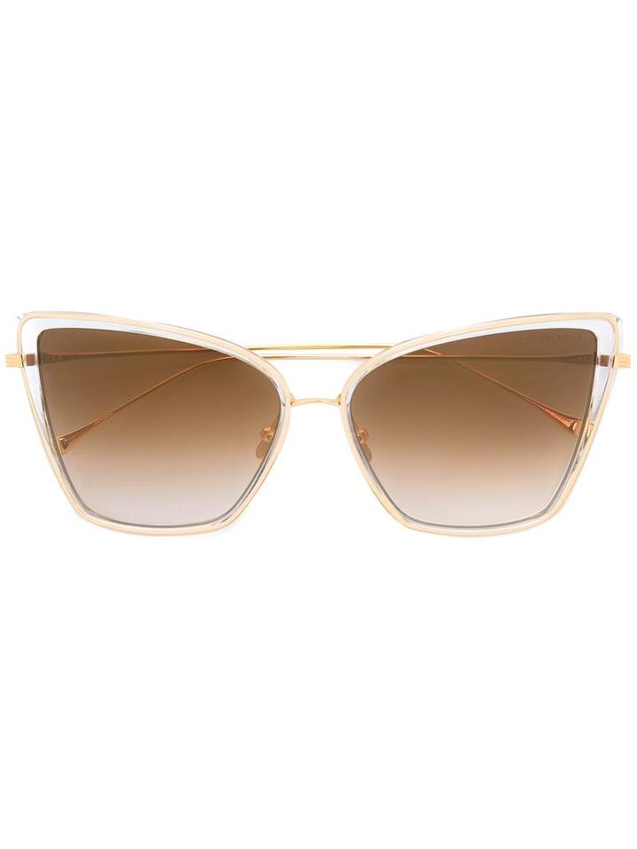 Dita Eyewear Oversized Square Frame Sunglasses, Women's, Grey, Metal
